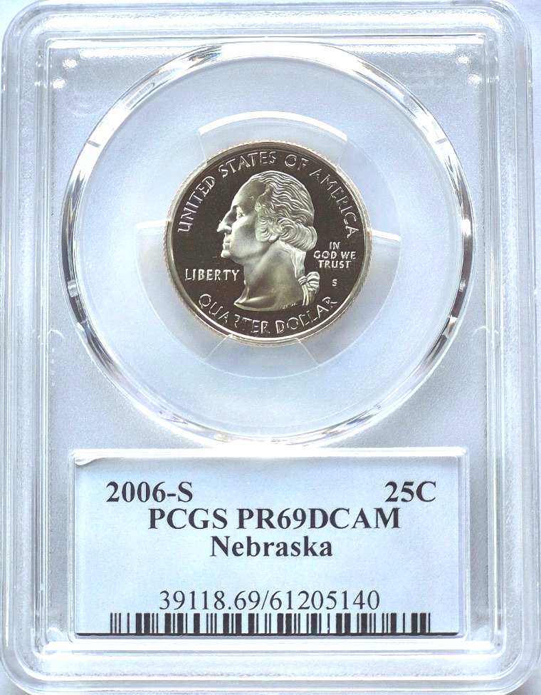 2006-S State Quarter Nebraska PCGS Highly Graded PR69DCAM 25C