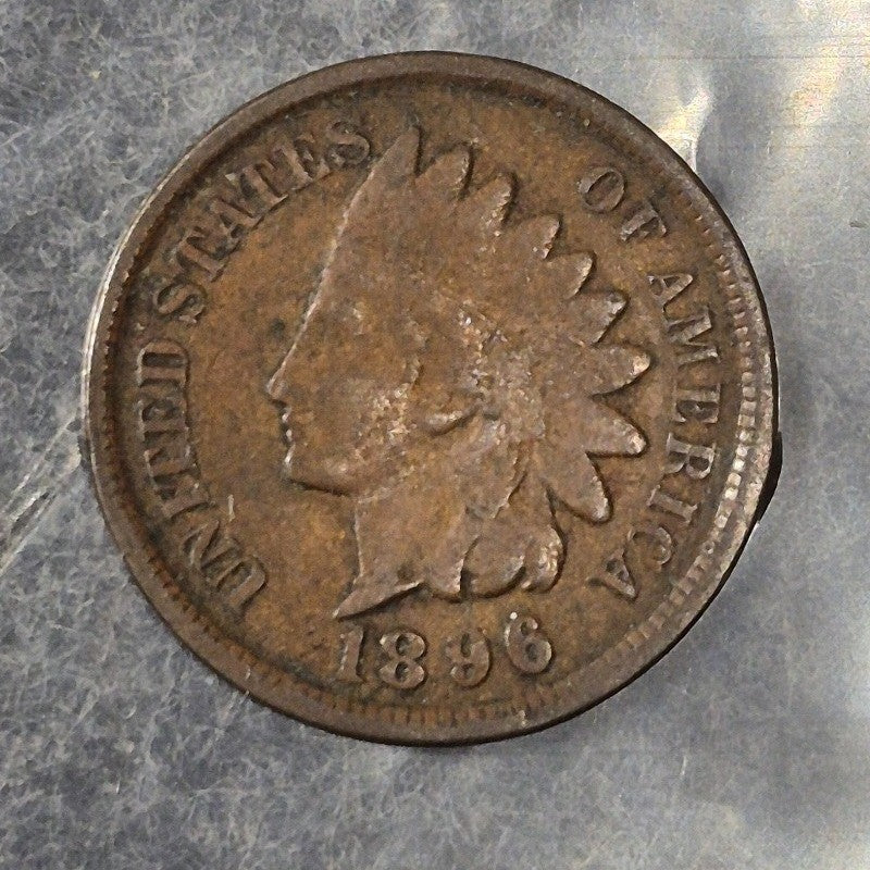 1896 Indian Head Cent Penny 1C VG Very Good Bronze Antique 19th Century US Coin