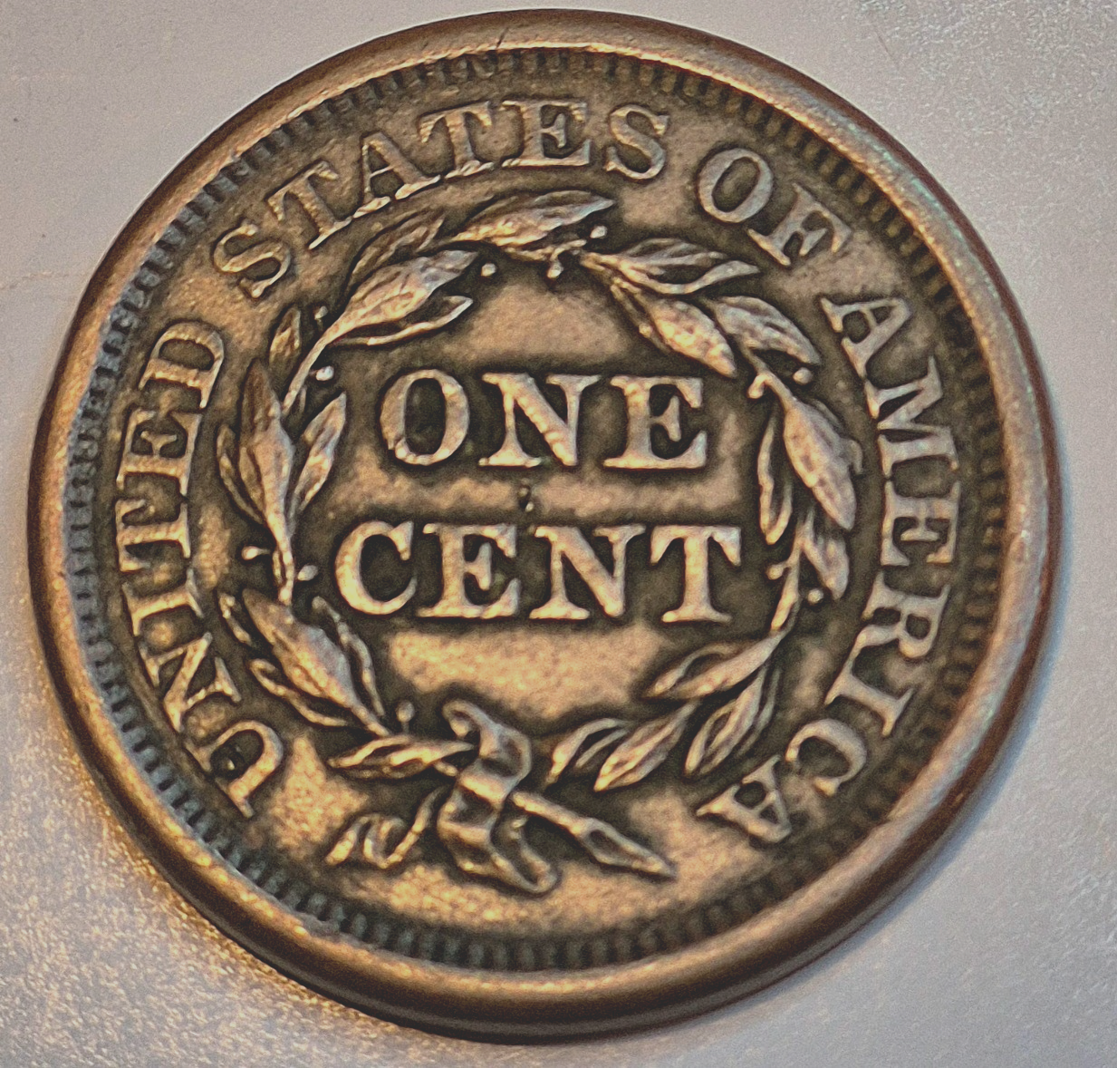 1850 Braided Hair Large Cent Variant N20 R5 GSID 1150 Strong AU Features 1C