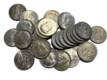 $1 Face Value - 40% Silver 1965-1970 Kennedy Half Dollars Average Circulated JFK