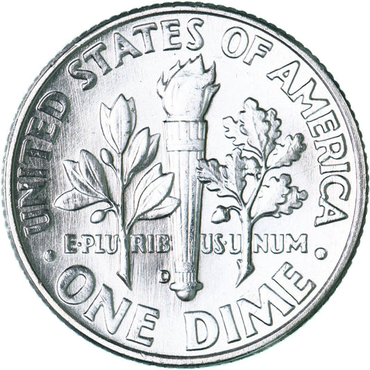 1963 D Roosevelt Dime 90% Silver Choice GEM BU Uncirculated BLAST WHITE 10c Coin