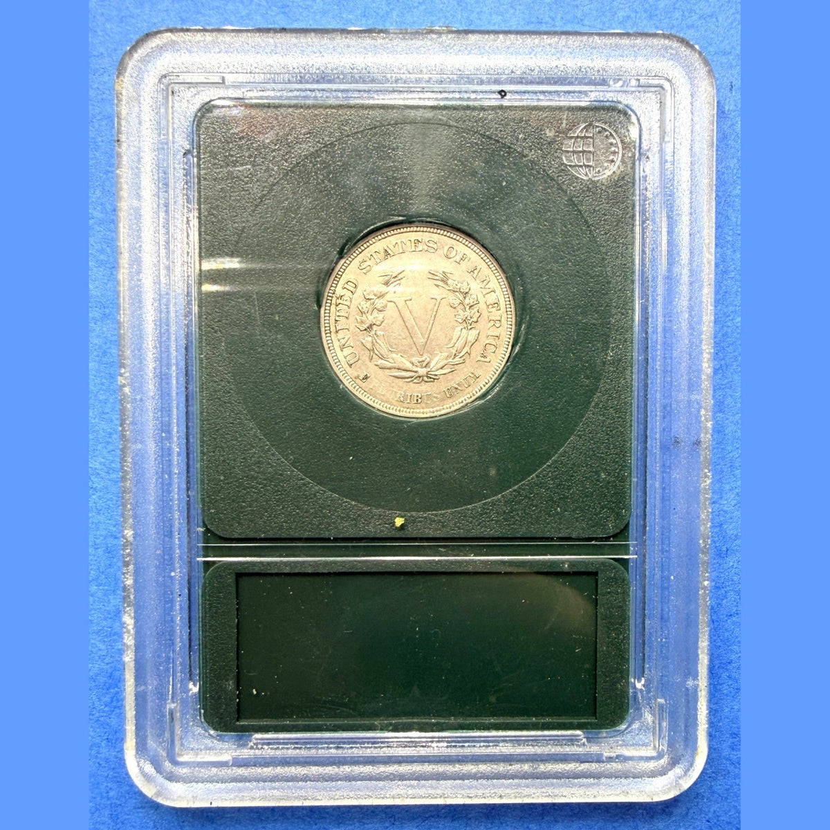 1883 Liberty V Nickel With Cents About Uncirculated AU 5C In Protective Holder