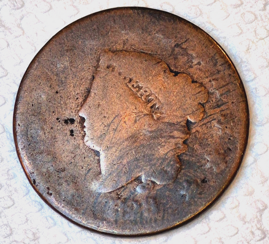 1828 Large Narrow Date 1C Coronet Head Cent N2 R2 GSID 946 Good Features