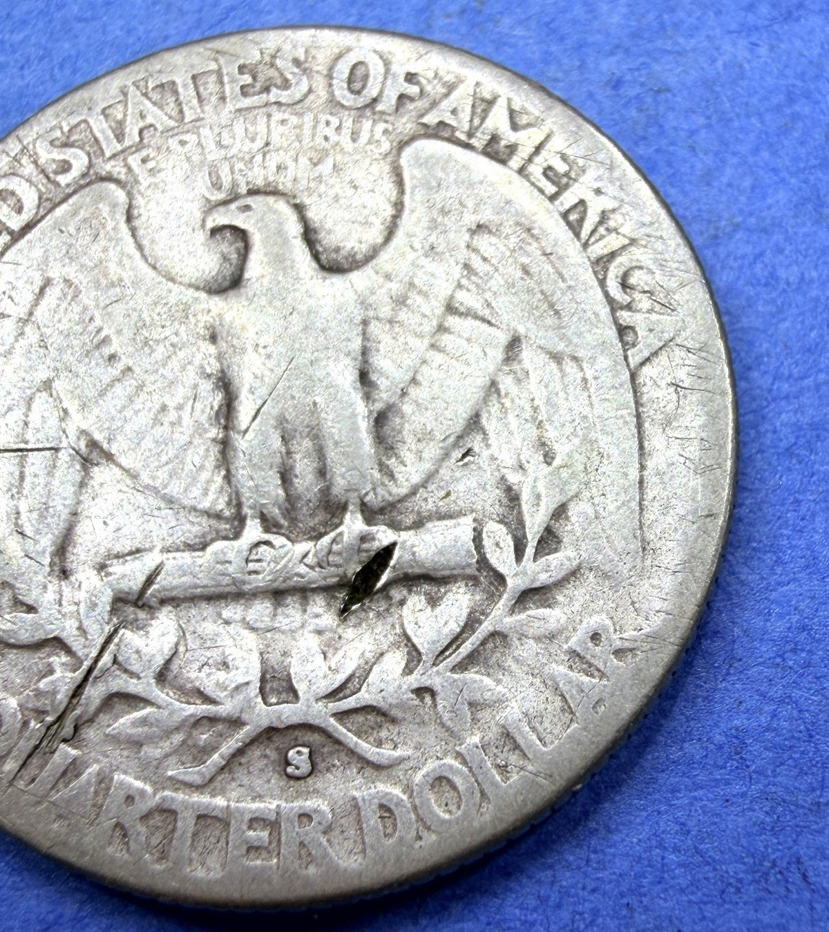 1950-S Washington Quarter 25C 90% Silver Fine San Francisco Post War Era Coin