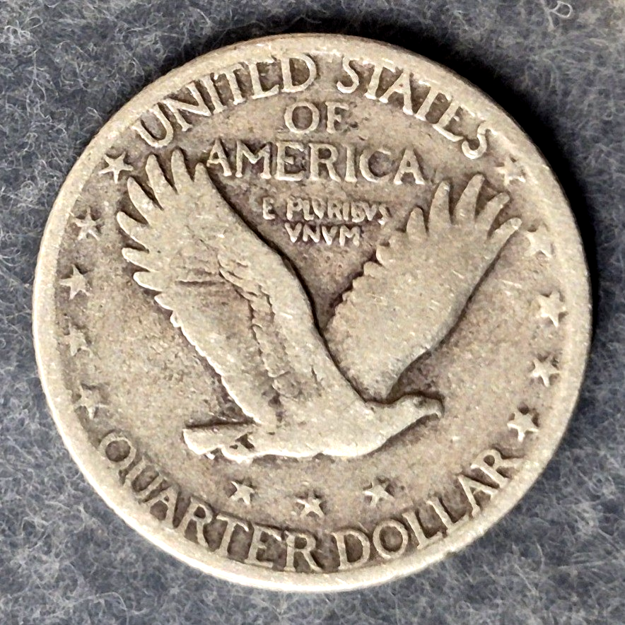 1930 P Standing Liberty Quarter 25c 90% Silver VG Final Year Type 2 Philadelphia