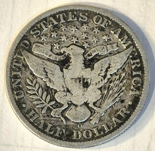 1909-O Barber Half Dollar 90% Silver Low Mintage VF+ Features Full Liberty/Motto