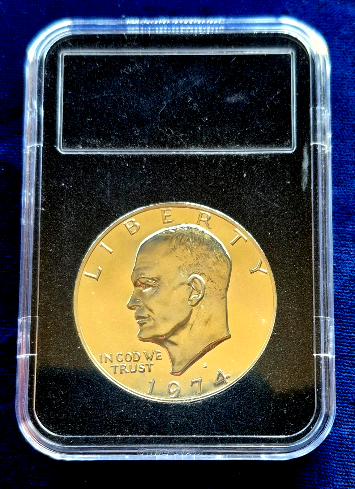 1974-S San Francisco Eisenhower Dollar Proof 40% SILVER US Mint Coin W/Case $1