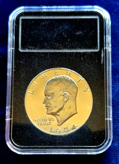 1974-S San Francisco Eisenhower Dollar Proof 40% SILVER US Mint Coin W/Case $1