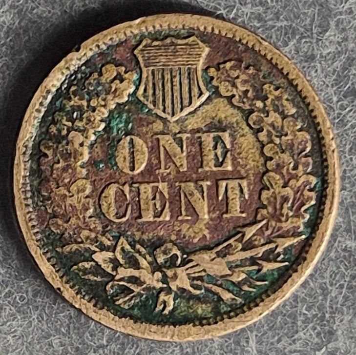 1862 Indian Head Cent Penny 1C VF Very Fine Copper-Nickel Civil War Oak Wreath