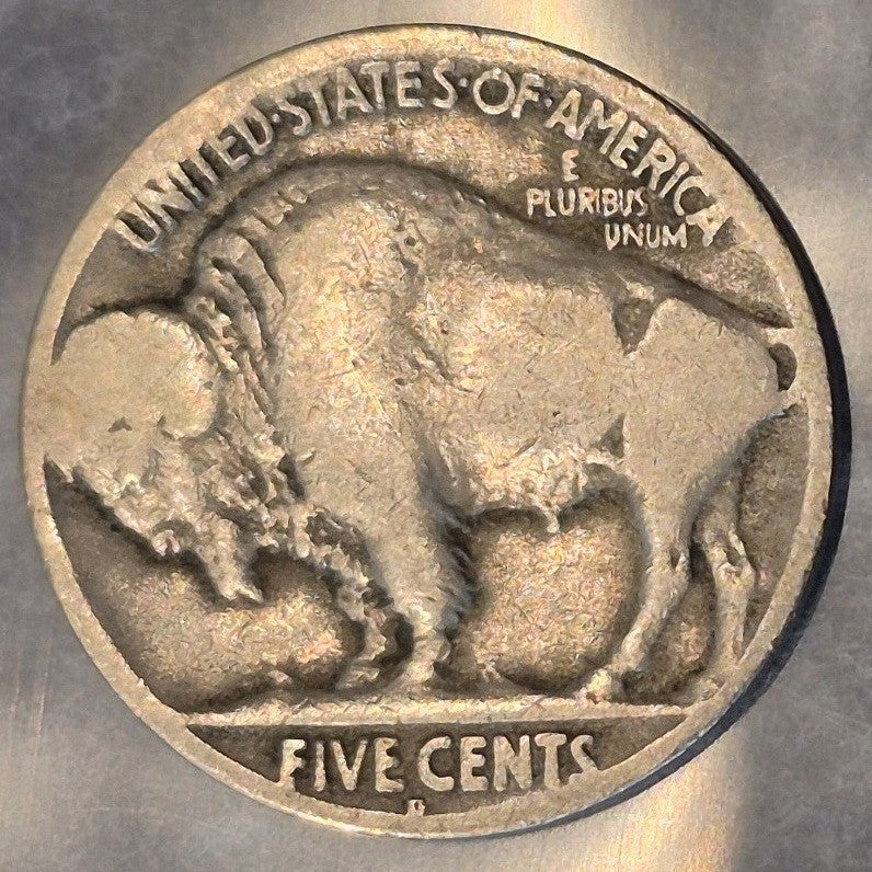 1928-D Buffalo Nickel 5C Denver Mint Indian Head Bison AG