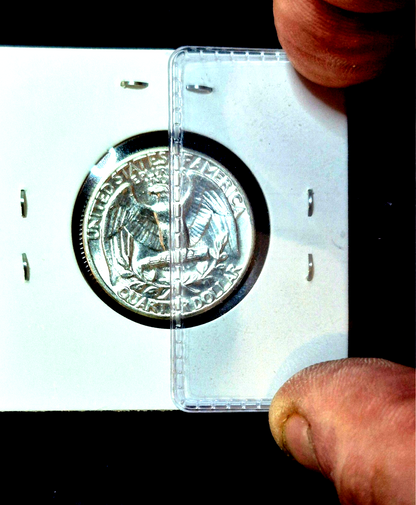 1963 WASHINGTON QUARTER 90% SILVER BEAUTIFUL BU UNC RARE SLIGHT CCW DIE ROTATION