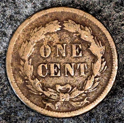 1859 Indian Head Cent First Year VG Features Partial Liberty Coin Shown