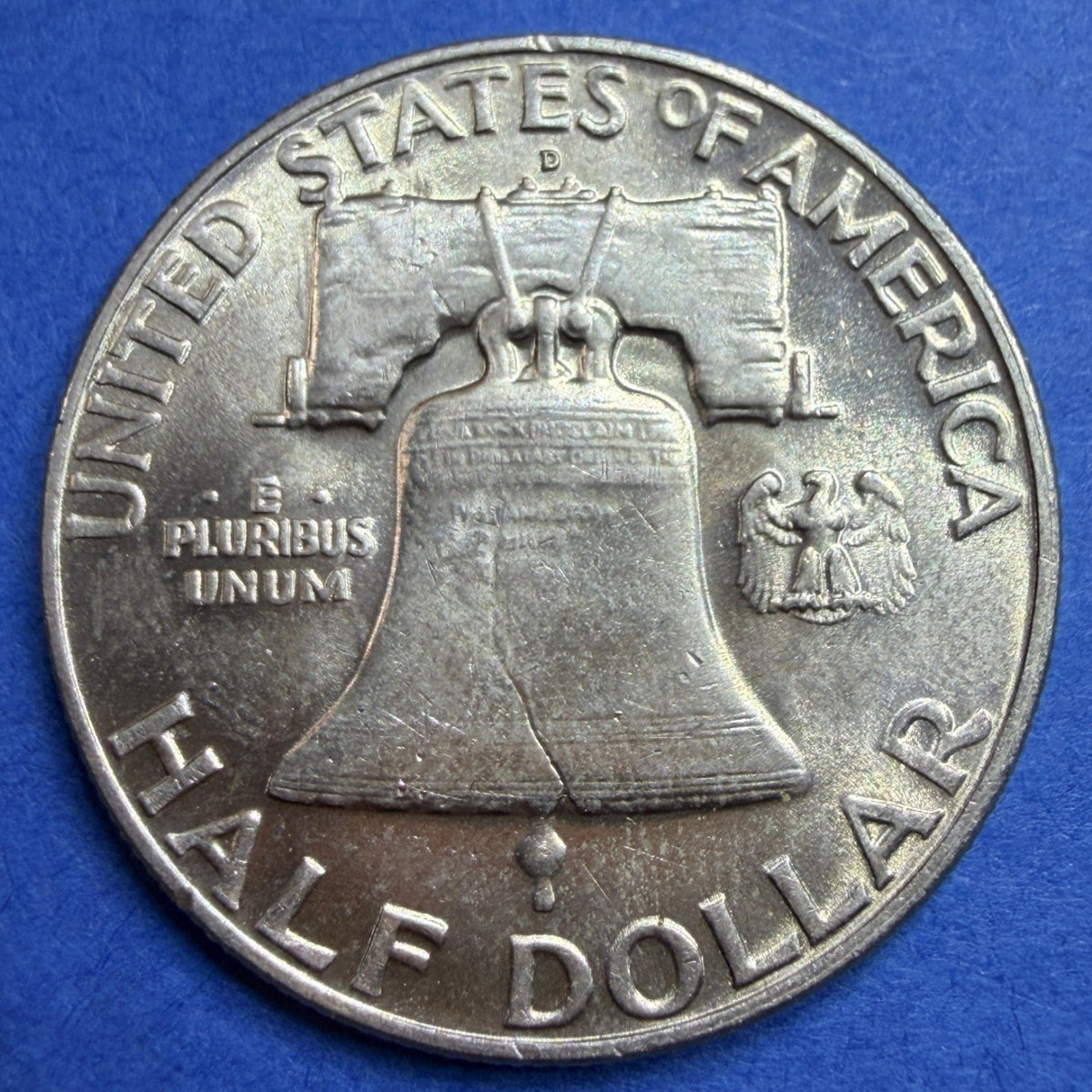 1958-D Franklin Half Dollar 50C BU Brilliant Uncirculated 90% Silver Bell Coin