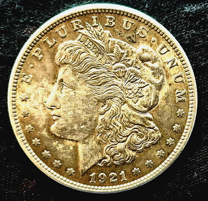 1921 Morgan Silver Dollar Normal & Wide Reed Set, Top 100, Toned AU+/MS Features