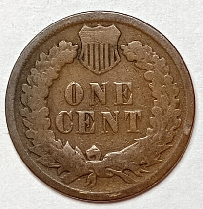 1889 Indian Head Cent Good- Very Good Average Circulated Condition Bronze Penny
