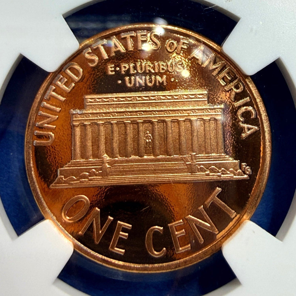 1989-S Lincoln Memorial Cent Proof NGC PF69 RD Ultra Cameo Deep Red Mirror 1C