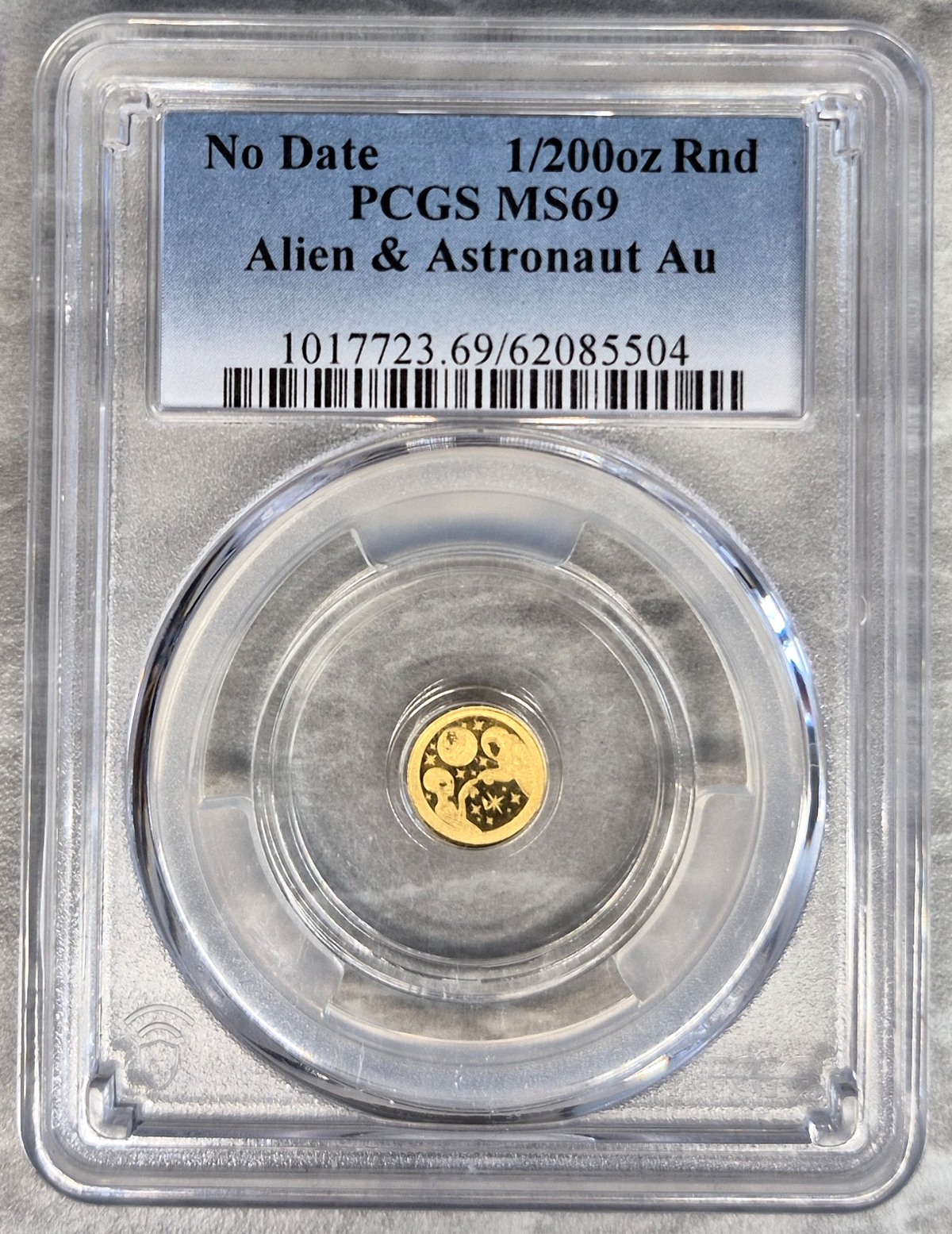 Alien & Astronaut 1/200 oz .9999 Gold Round PCGS MS69 Limited Edition of 2,000
