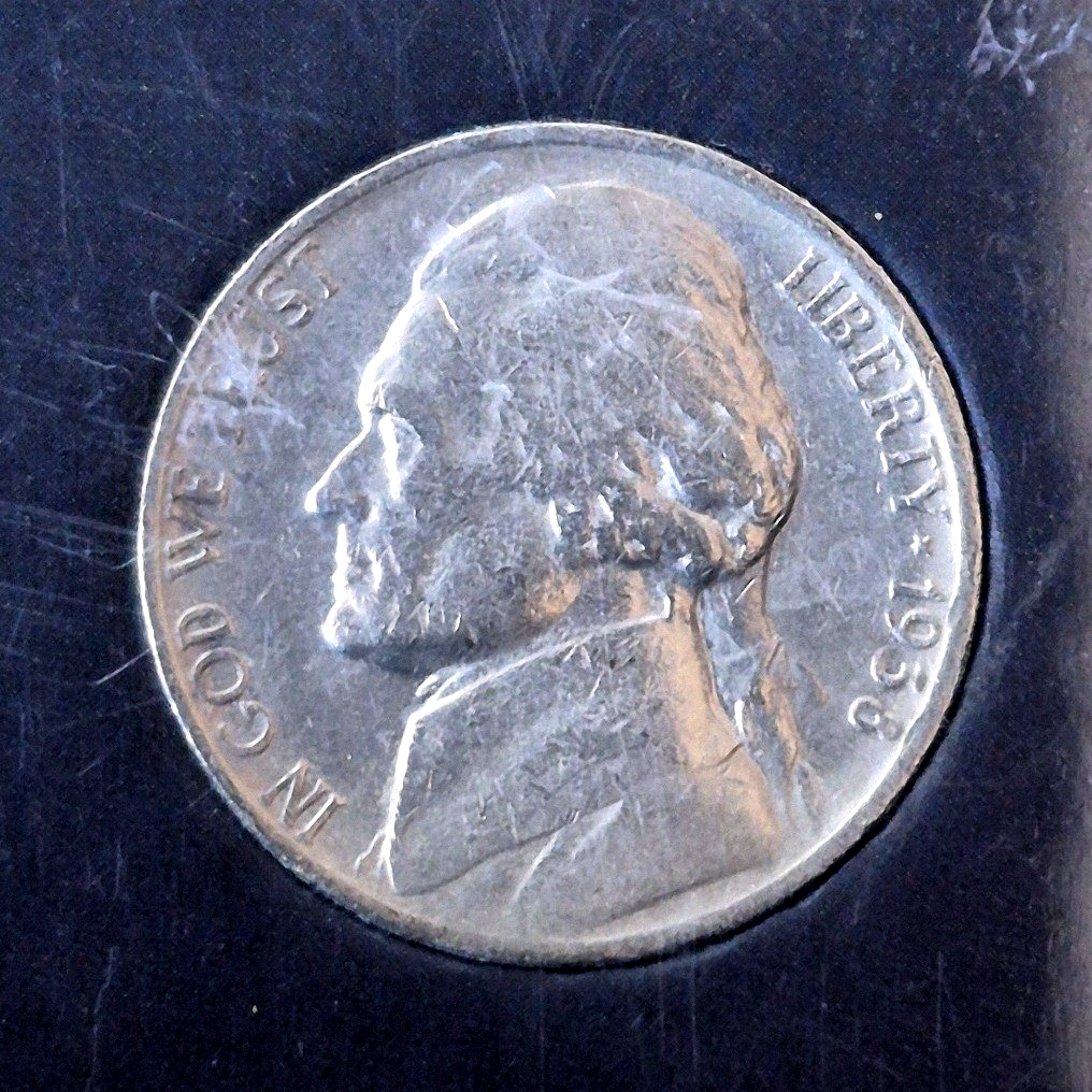 1938-D Buffalo & 1938 Jefferson Nickel Double Dated Set Last & First Year XF VF