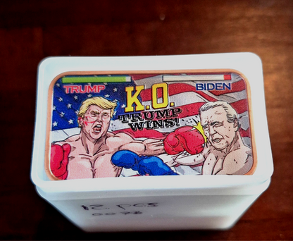 Lot of (12) 1 OZ Trump Colorized .999 Copper Bars, W/Tube, KO TRUMP WINS