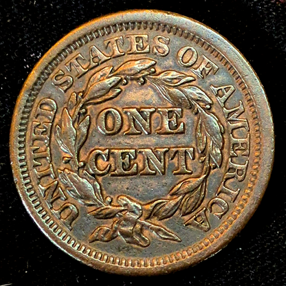 1846 Braided Hair Large Cent Small Date Crisp AU+ Features N19 R3+,   300 Remain