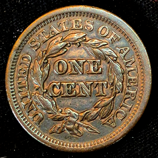 1846 Braided Hair Large Cent Small Date Crisp AU+ Features N19 R3+,   300 Remain