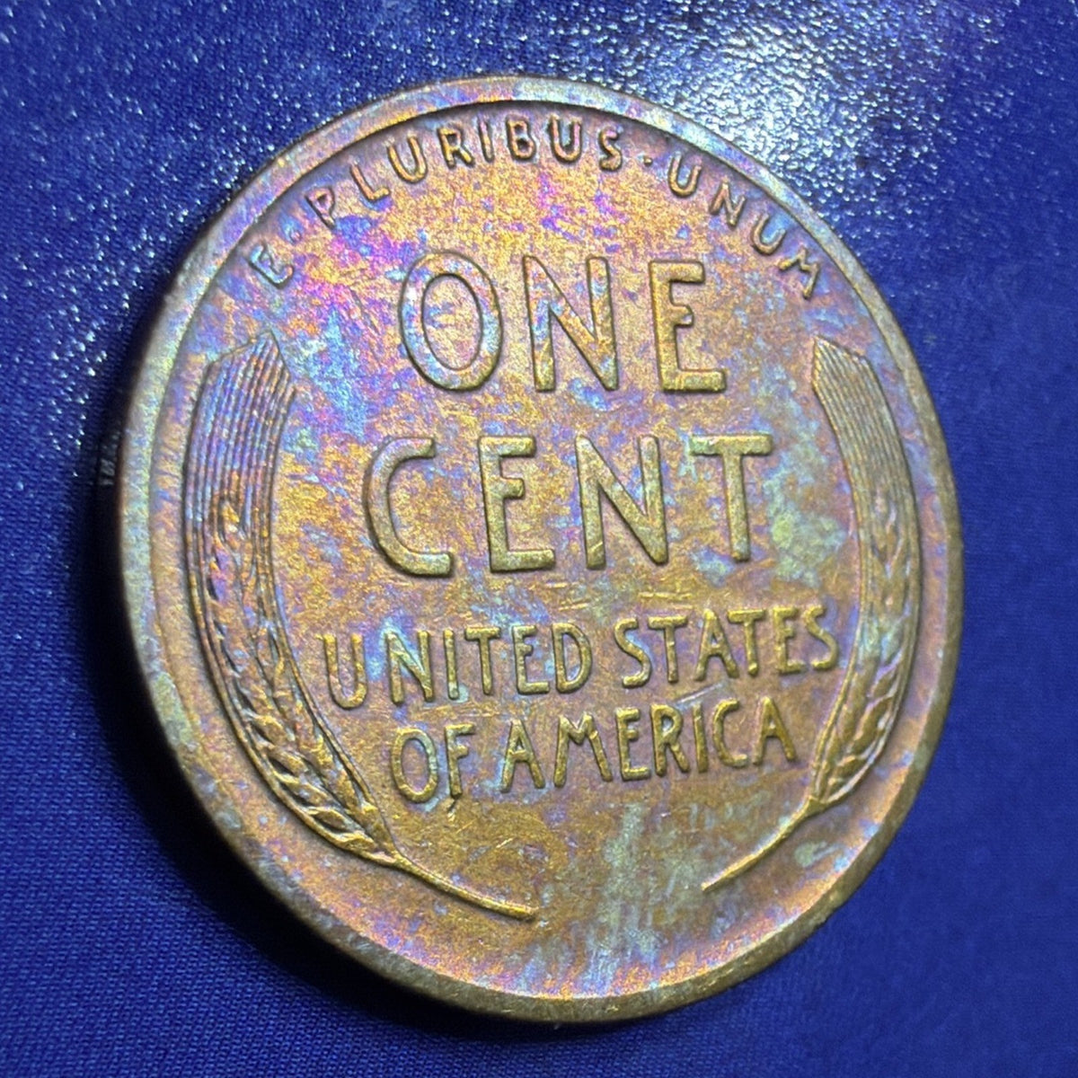 1915-S Lincoln Wheat Cent, BU, Toned Red Brown, San Francisco