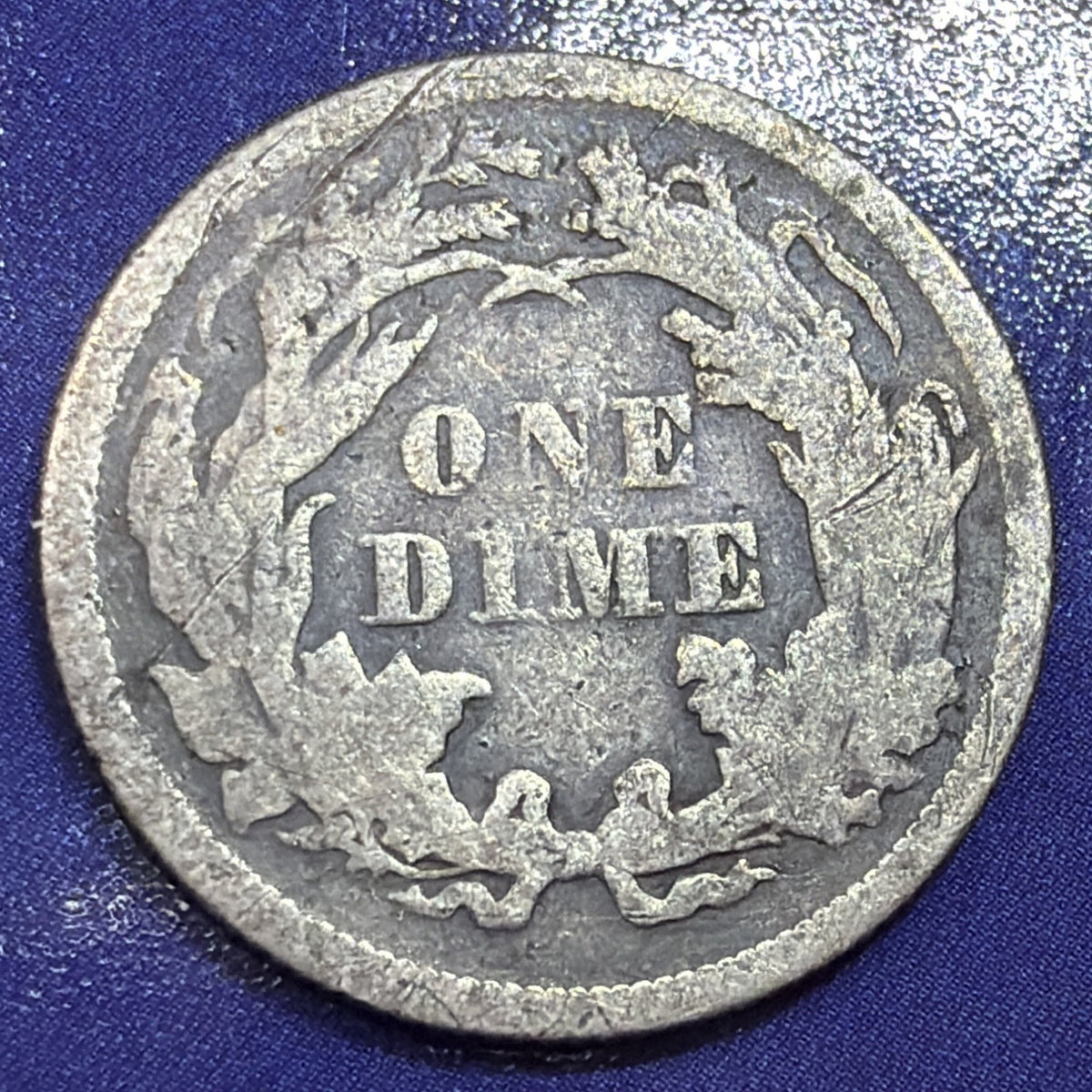 1872 Seated Liberty Dime 10C VG Very Good 90% Silver US Coin Philadelphia