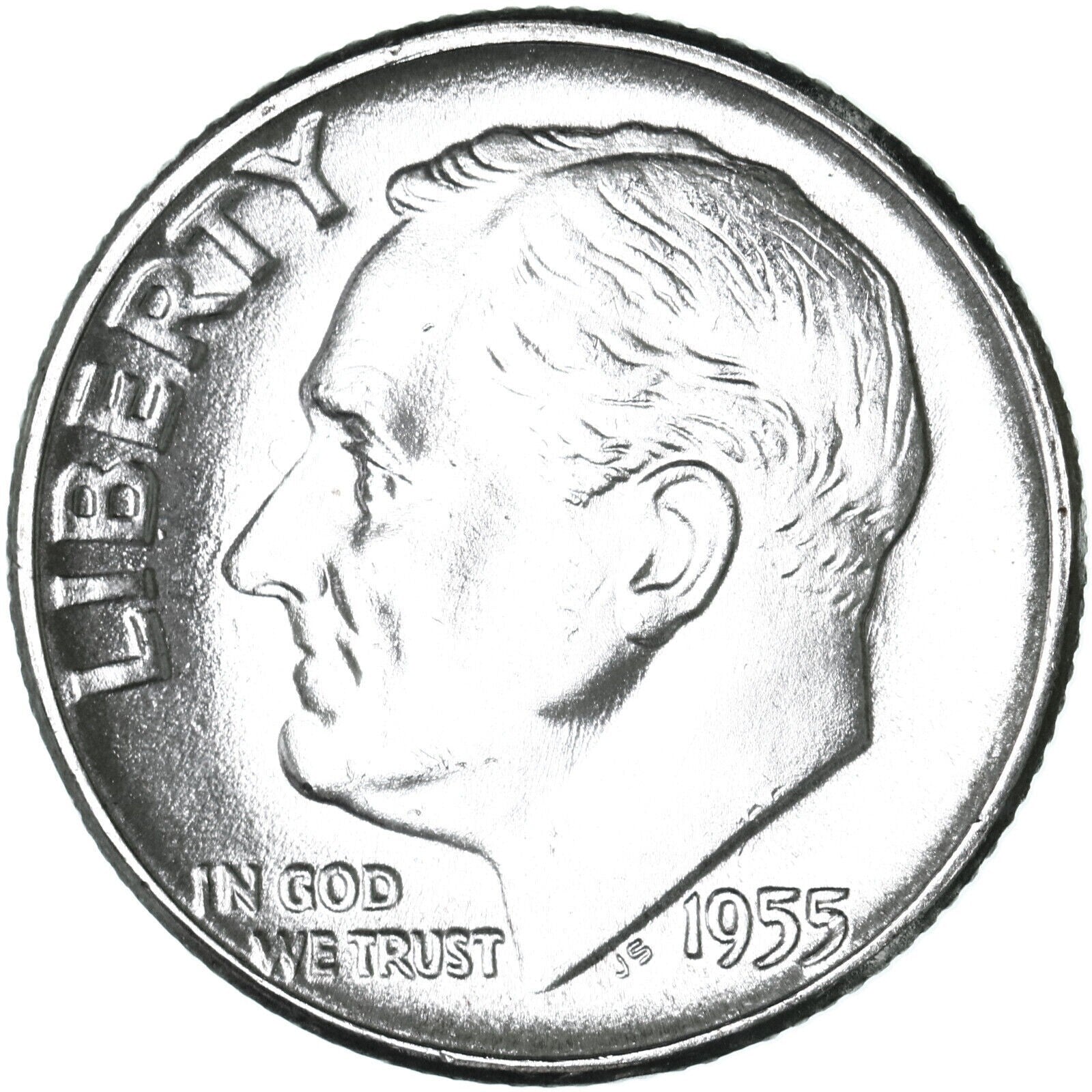 1955-P 90% Silver Roosevelt 10c Dime Gem BU UNCIRCULATED from OBW Roll Free SHIP