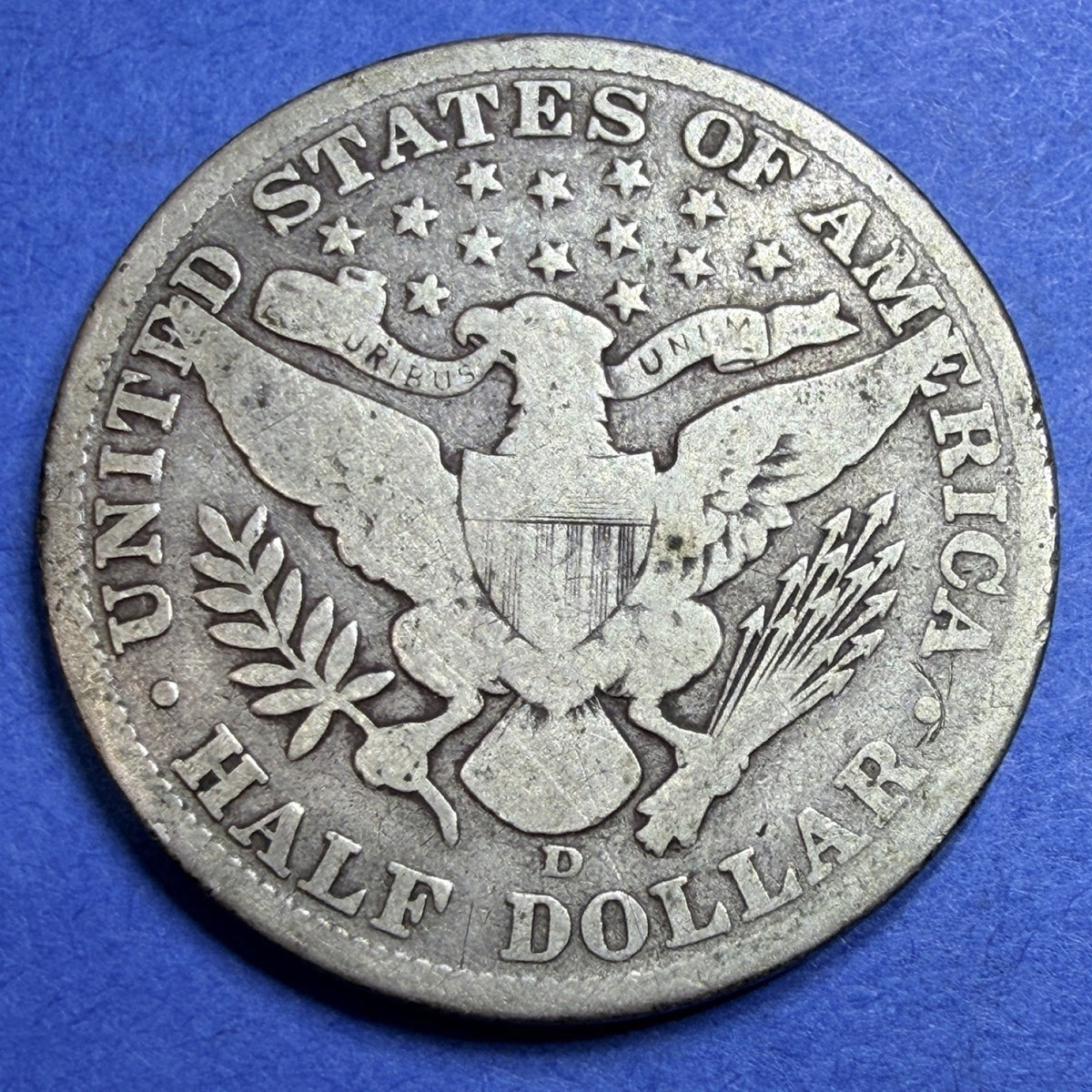 1912-D Barber Half Dollar 50C G Good 90% Silver US Coin