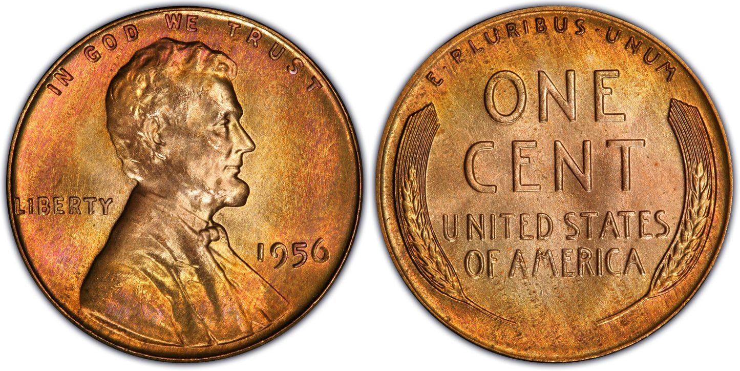 1956-P Gem BU Red From OBW Lincoln Wheat Cent Penny Brilliant UNCIRCULATED Coin