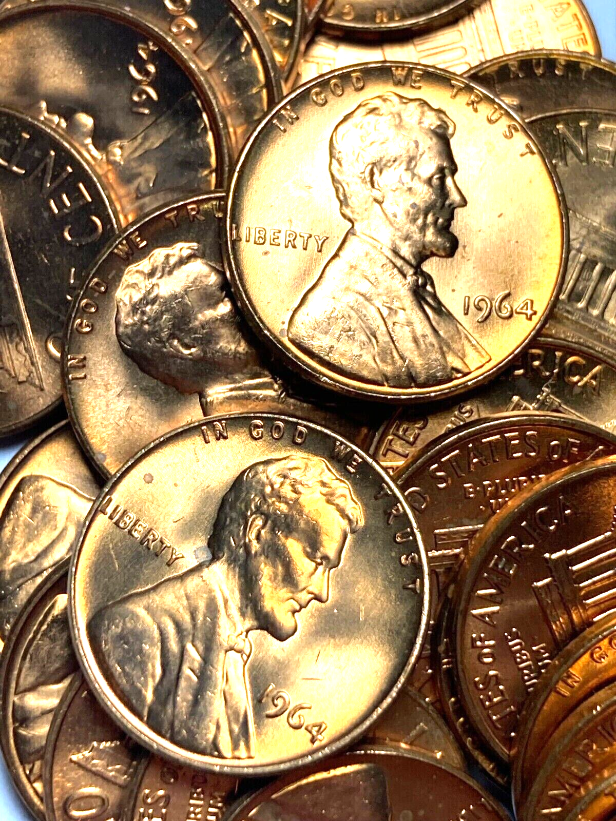 ✅ 1964-P BU UNC Lincoln Memorial 1c BRILLIANT UNCIRCULATED From OBW Roll