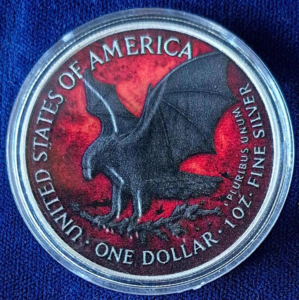 2025 Limited Edition Halloween Colorized .999 Silver Eagle 1$ Only 499 Minted