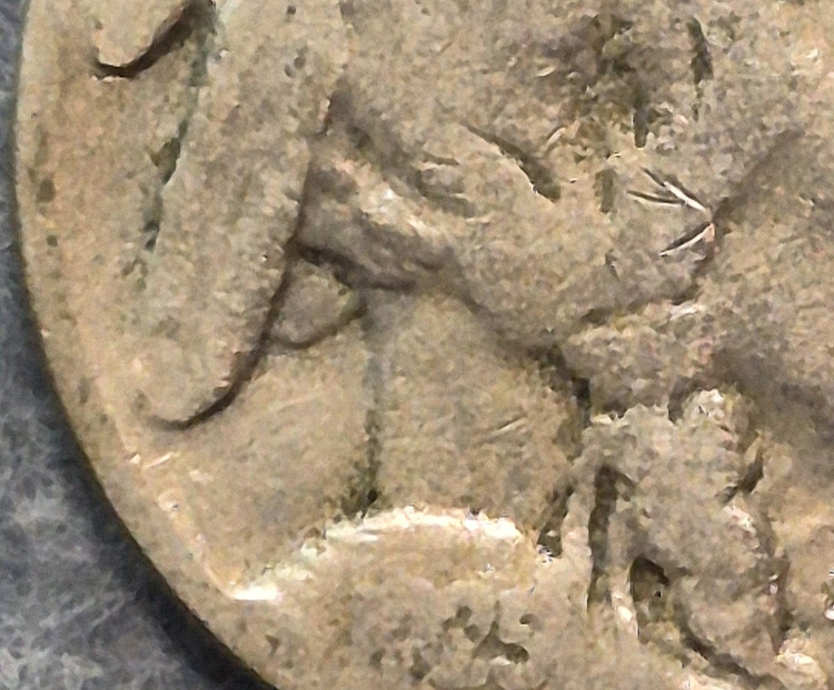 1925-S Buffalo Nickel 5C San Francisco Mint Partial Date Indian Head Bison AG