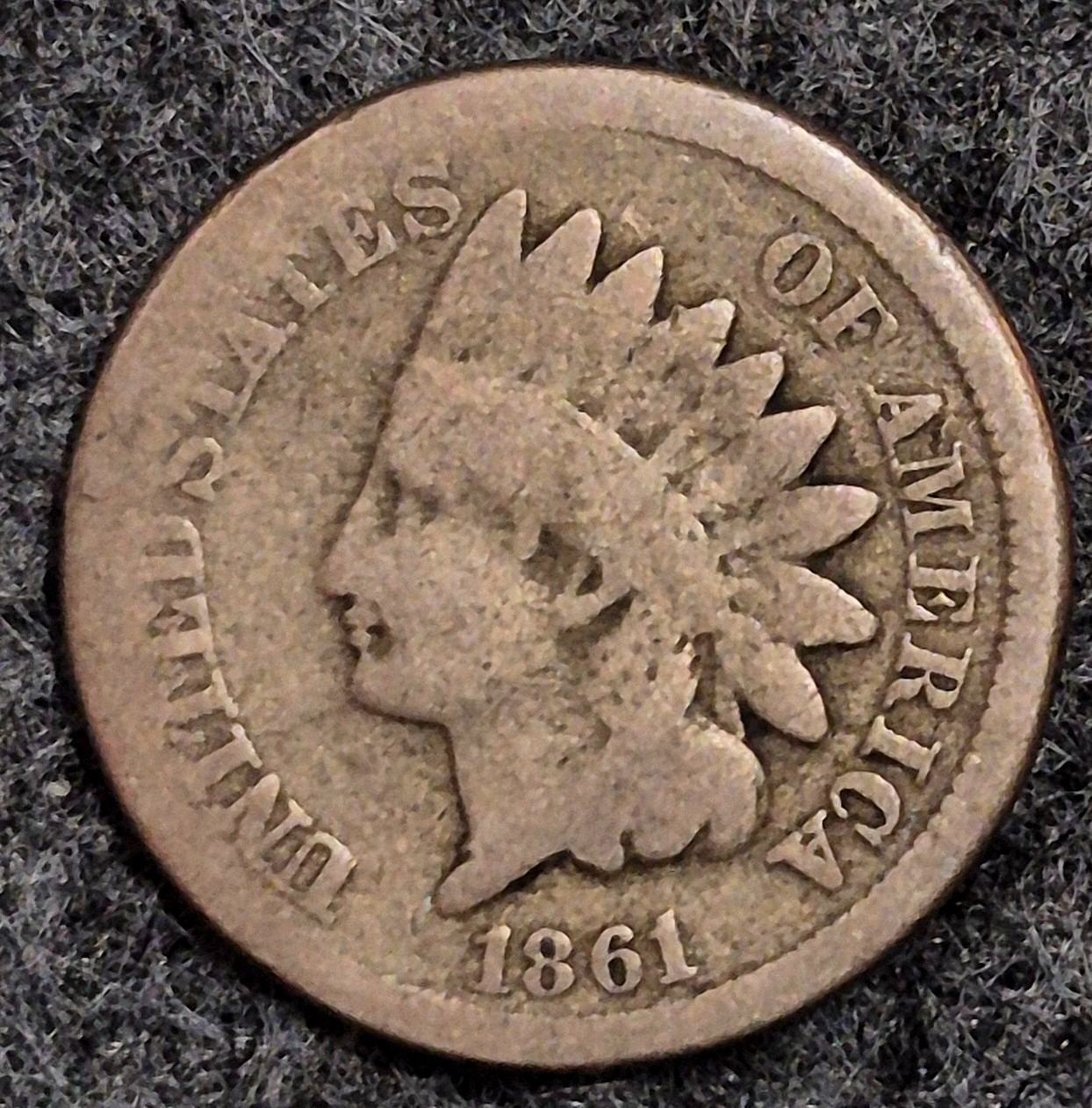 1861 Indian Head Cent Good Features  Type II Chunky Oak Wreath Coin Shown