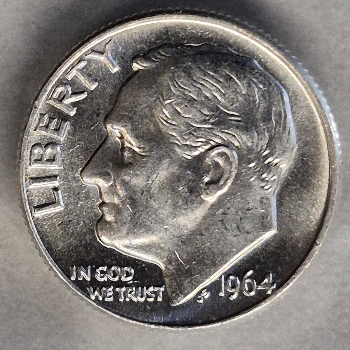 1964 D Roosevelt Dime 90% Silver Last Year of Silver Denver Mint BU Uncirculated