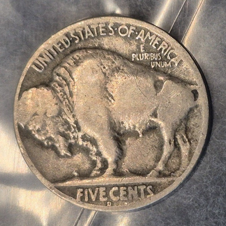 1925-D Buffalo Nickel 5C Denver Mint Better Date Low Mintage Indian Head AG
