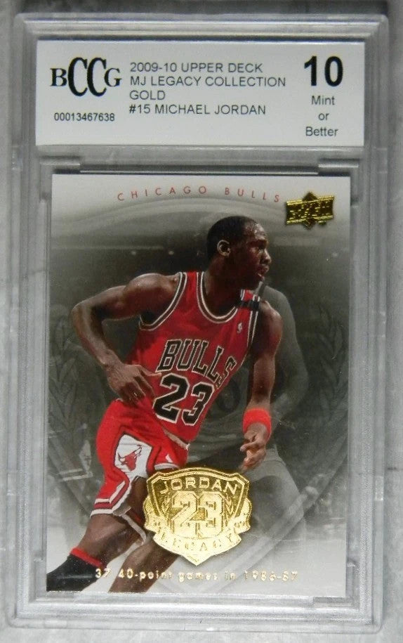 Michael Jordan 2009-10 Upper Deck MJ Legacy Collection Gold #15 BCCG 10 Mint+