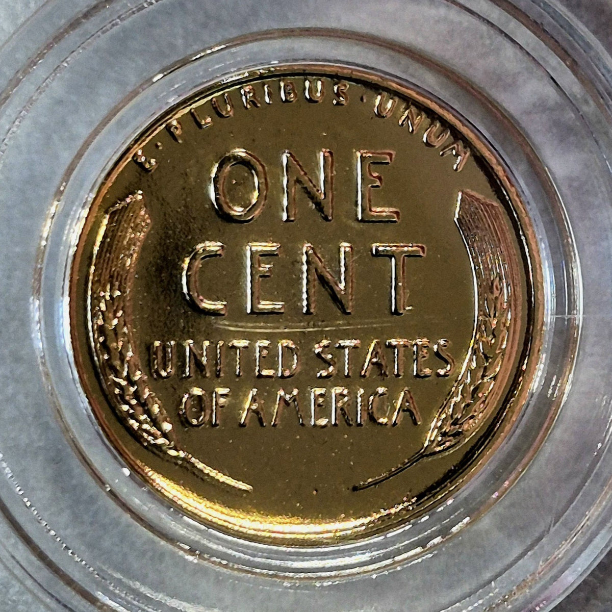 1943-D Lincoln Steel Wheat Cent 24K Gold Plated WWII Penny Capsule & COA Card