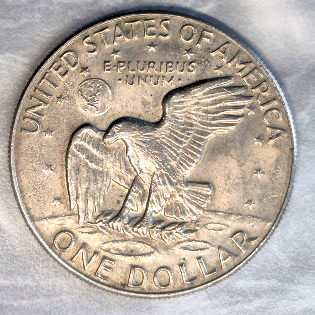 1974-D Eisenhower Ike Dollar $1 Denver Mint Clad US Coin AU About Uncirculated