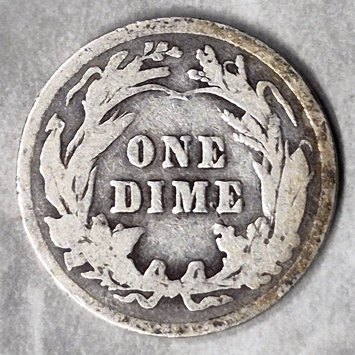 1909 Barber Dime 10C 90% Silver Philadelphia Mint Liberty Head Coin Good
