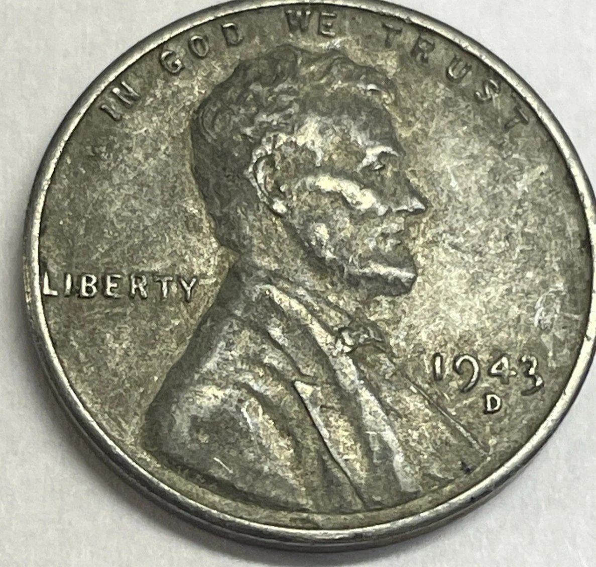 1943-D Lincoln Steel Cent 1c Penny WWII Good-Fine (G-F) Condition Circulated