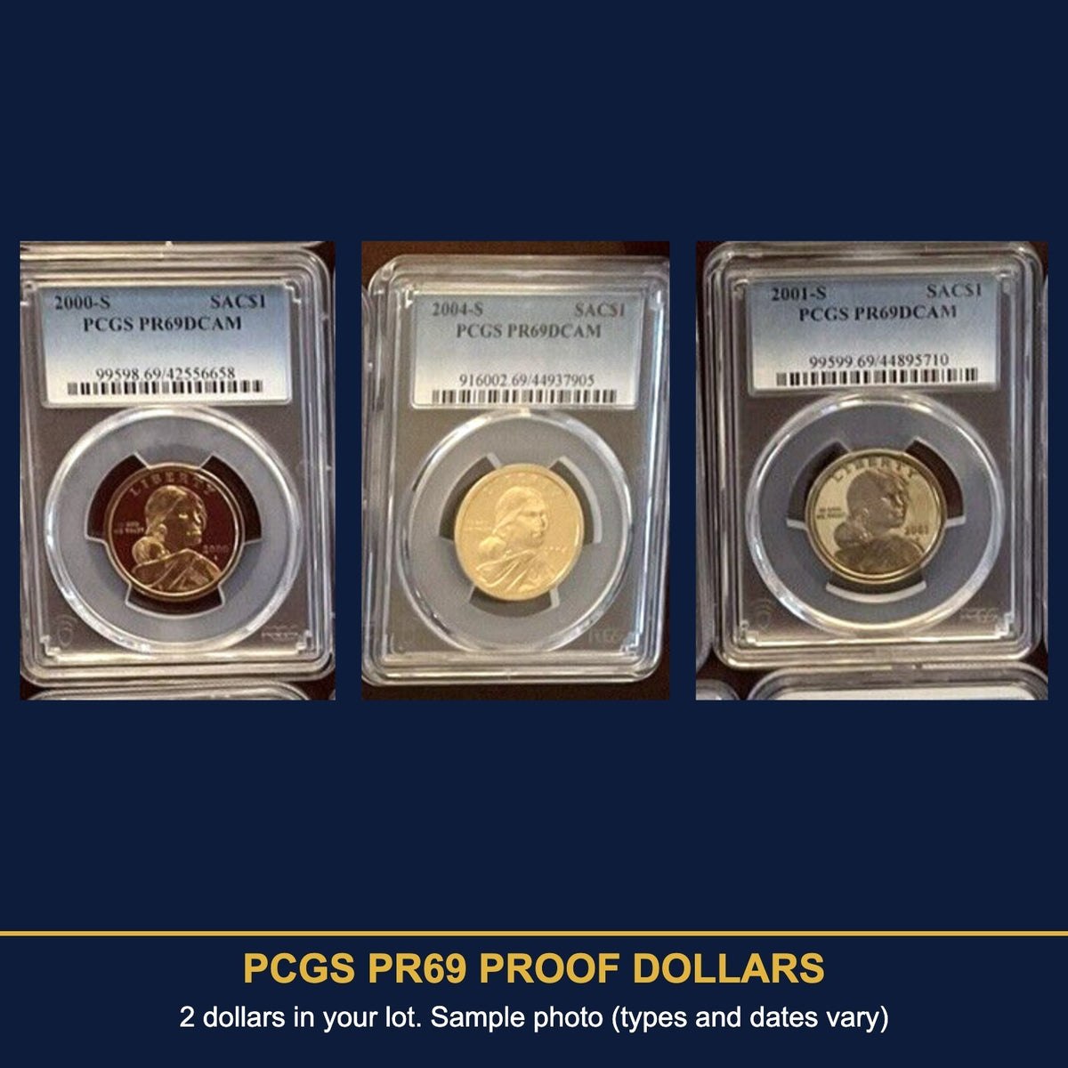 LOT (10) PCGS PR69 PROOF COINS 2 Each Half Quarter Dime Nickel $1 + FREE 20 Case - view 5