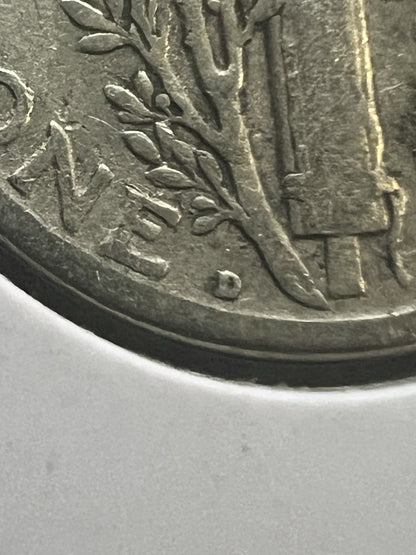1926-D Mercury 90% Silver Dime ROTATED DIE ERROR VG+    ~FREE SHIPPING~