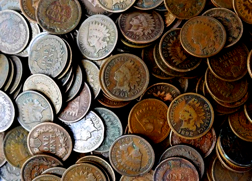 1868-1909 Indian Head Cents Mixed Lot of (10) Average Circulated G-VG Full Dates