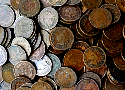 1868-1909 Indian Head Cents Mixed Lot of (10) Average Circulated G-VG Full Dates