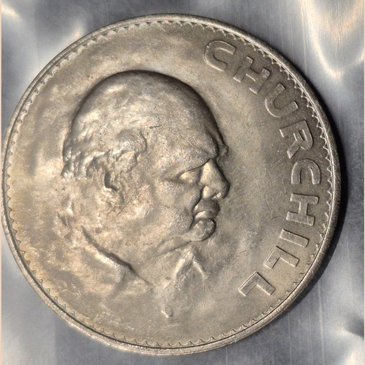 1965 Great Britain Churchill Crown Commemorative Queen Elizabeth II KM910 Unc