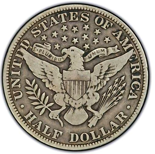 🔥 Barber Half Dollar 90% Silver 50c Average Circulated Good-Very Good Features