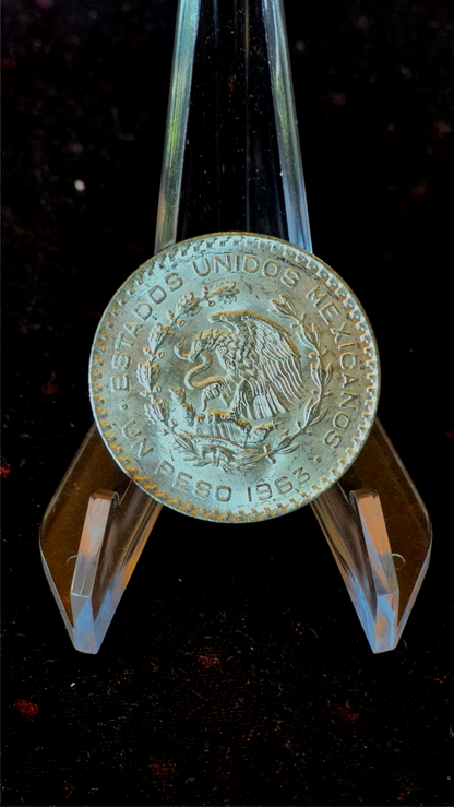 1963 MO Mexico 1 Peso BU Libertad Edge🔥1.6 Grams SILVER Spectacular Blast White