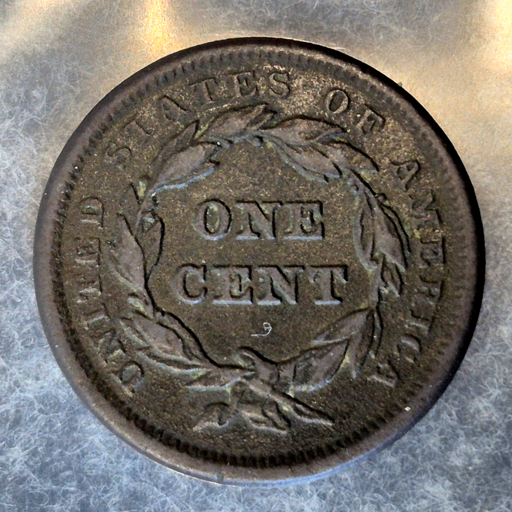 1840 Braided Hair Large Cent 1C Large Date VF Very Fine Petite Head Copper Coin