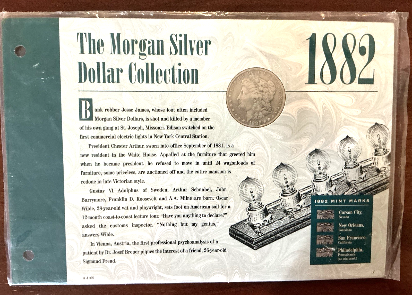 1882 P The Morgan Silver Dollar Collection 90% Coin American Historical Society